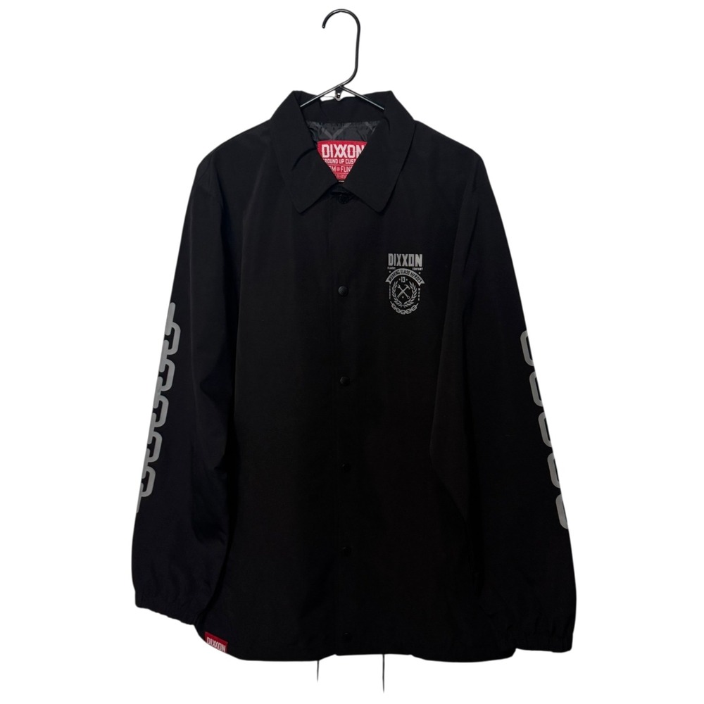 Dixxon Flannel Co Jacket Mens Large Black Weld Coaches Windbreaker Snap Button